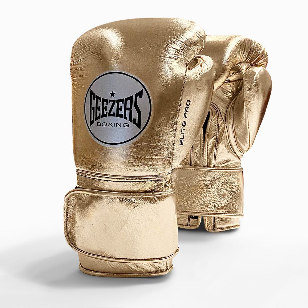 GEEZERS Boxerské rukavice Elite Pro 2.0 - Velcro - zlatá