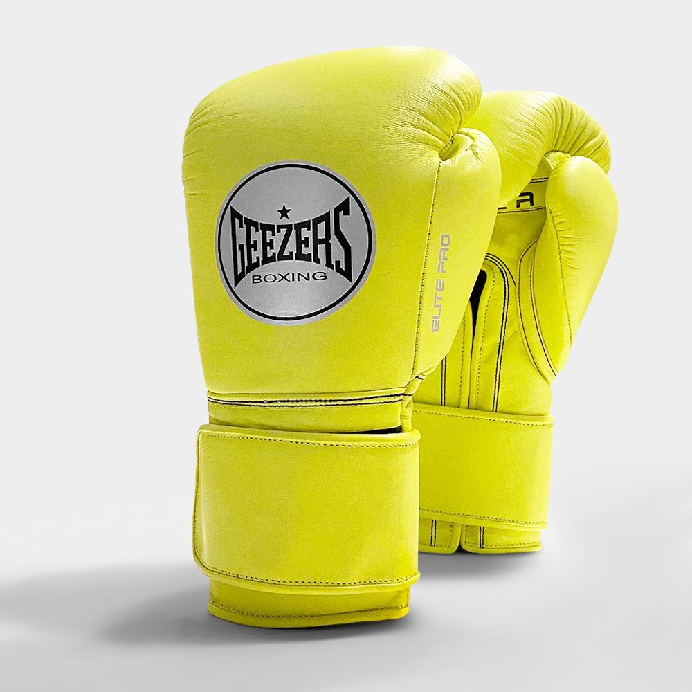 GEEZERS Boxerské rukavice Elite Pro 2.0 - Velcro - žlutá
