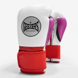 GEEZERS Boxerské rukavice Elite Pro 2.0 - Velcro - bílá/pink/oranžová | 16oz