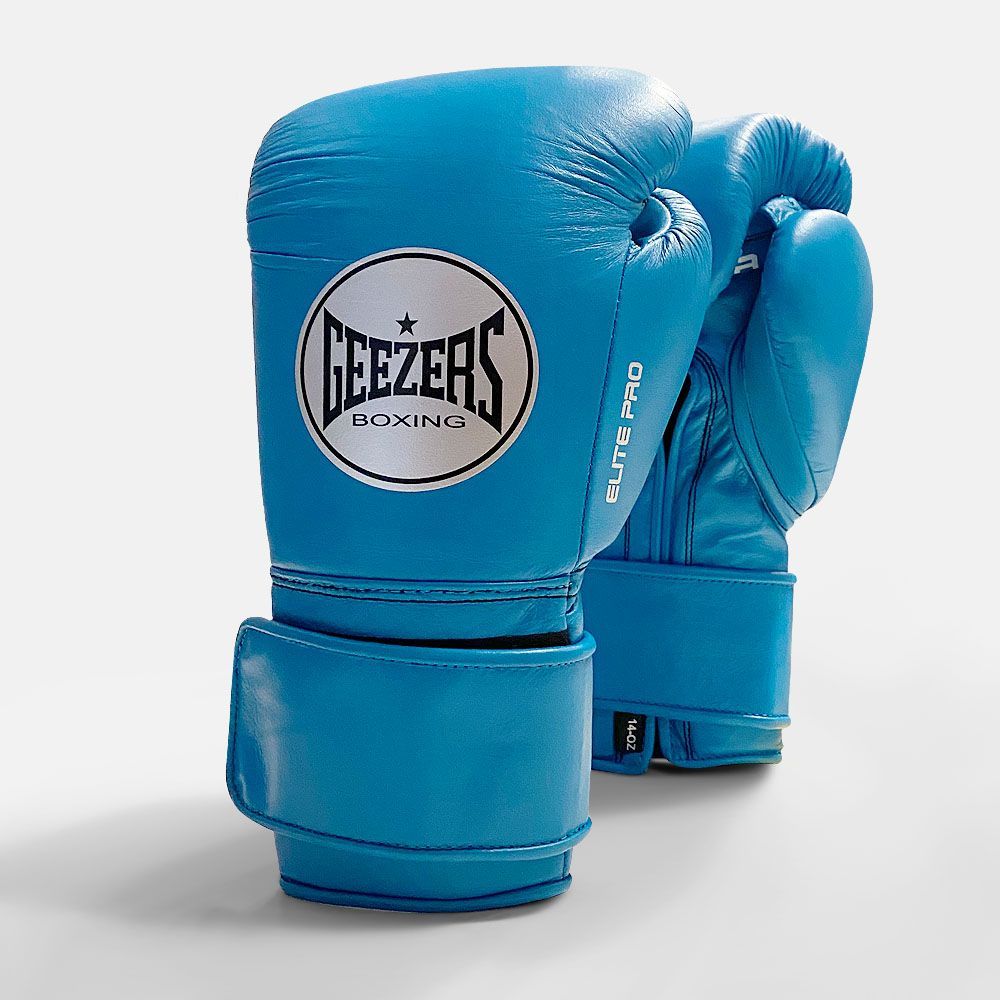 GEEZERS Boxerské rukavice Elite Pro 2.0 - Velcro - modrá