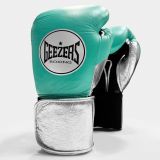 GEEZERS Boxerské rukavice Halo - Velcro - mint/stříbrná